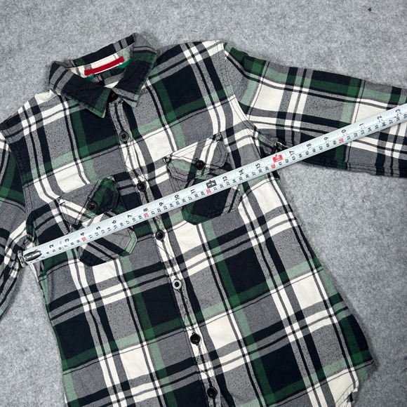 Superdry Flannel Shirt Mens Xs multi colour Plaid Long Sleeve Button down - Picture 8 of 16